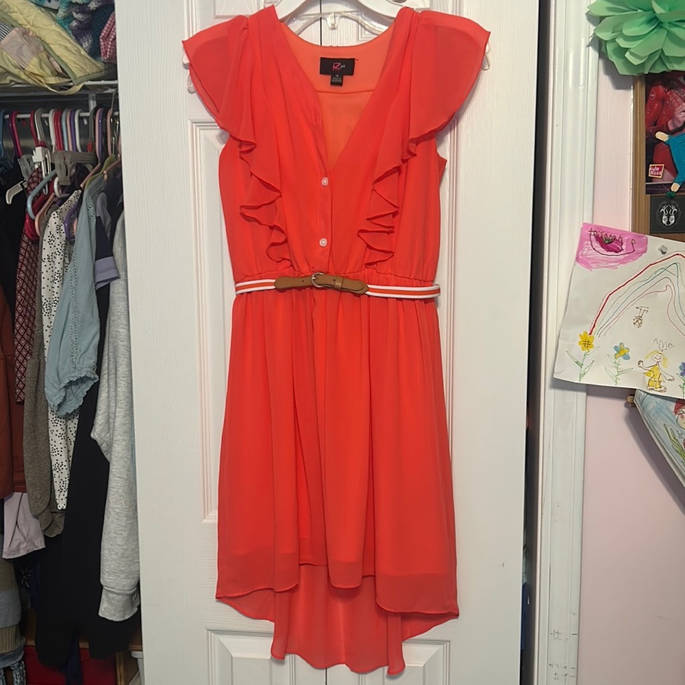 Girls coral dress